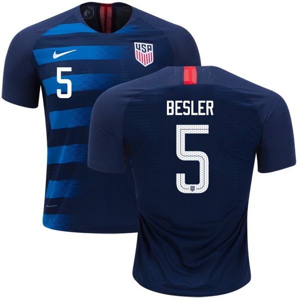 USA #5 Besler Away Soccer Country Jersey - Click Image to Close